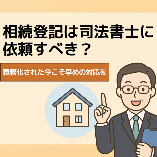 相続登記は司法書士に依頼すべき？（松戸市の高島司法書士）